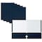 Better Office Products 2 Pocket Paper Folders Portfolio, Letter Size, Navy Blue, 50PK 80116 - alternate 1